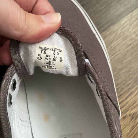 Vans Authentic Canvas Shoe in black/pewter women’s 8.5 Men’s 7. Never worn - Picture 7 of 12